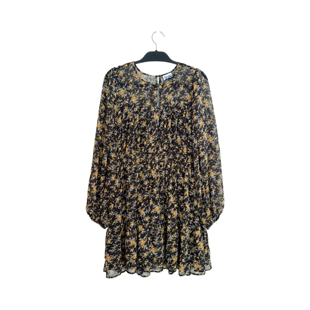 ARULA Black Floral Mini Dress